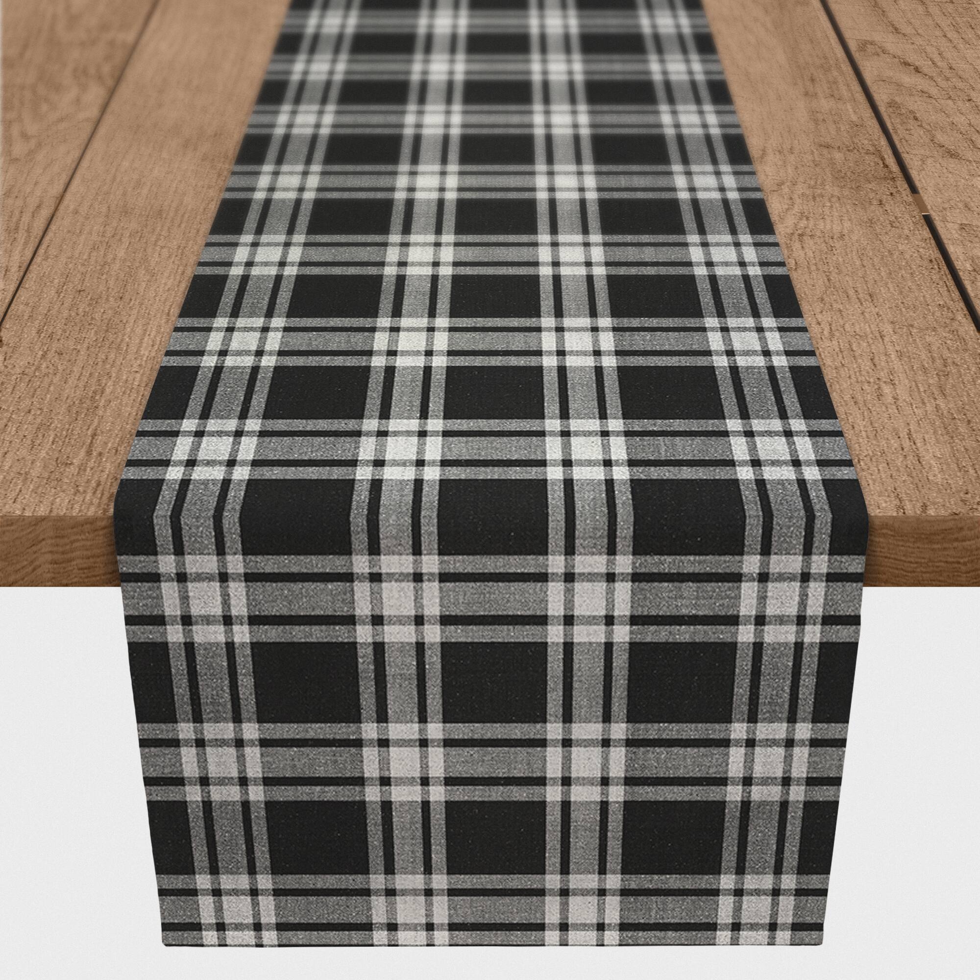 Faded Plaid Indoor/Outdoor Table Runner